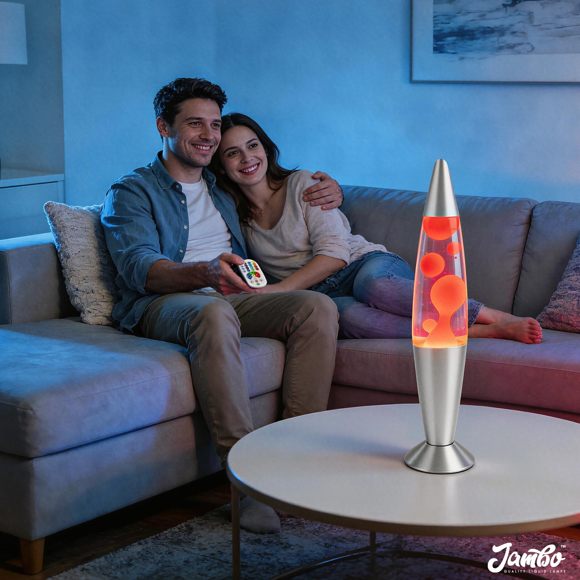 JAMBO living room setup with magmatic glow enhances relaxation and decor