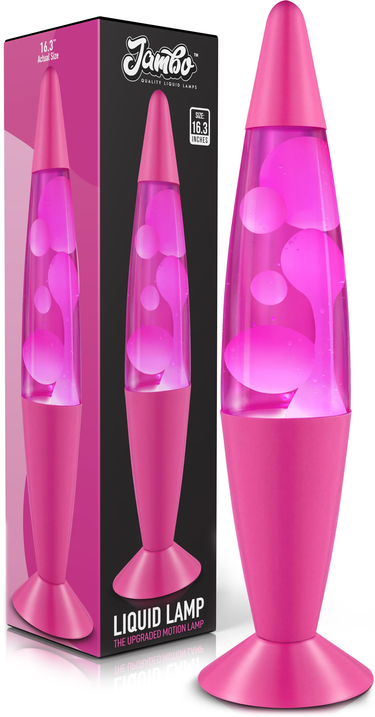 JAMBO beautiful lamp pink wax flow creates calming ambient light.