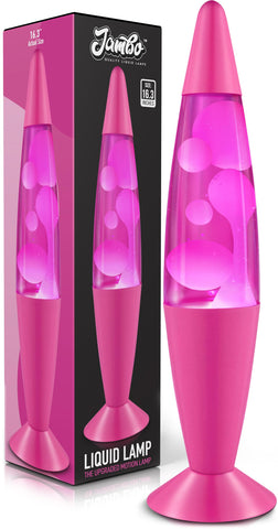 JAMBO beautiful lamp pink wax flow creates calming ambient light.