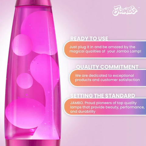 JAMBO bedroom night light provides calming pink glow for wind-down.