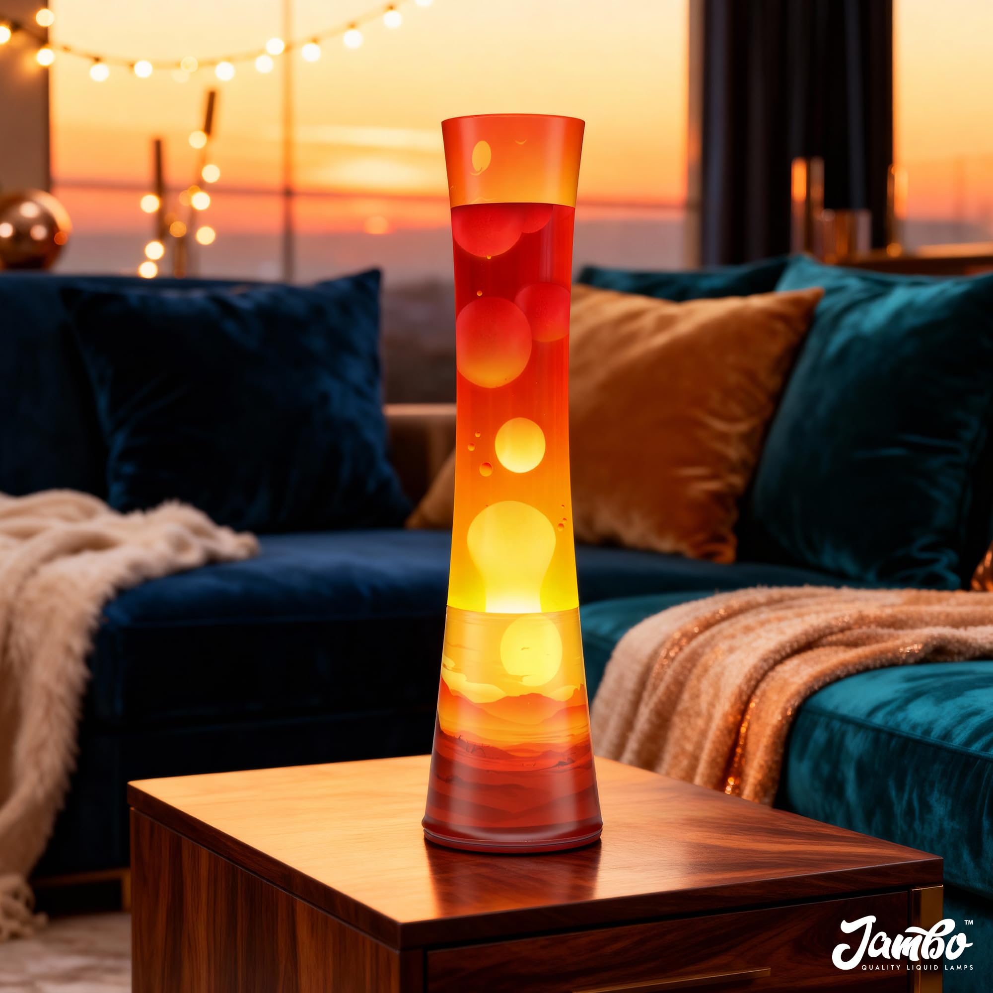 JAMBO decorative lamp with modern design elevates shelves and desks.