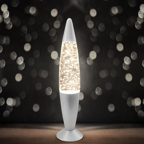 JAMBO glitter lamp in action creating a tranquil atmosphere.