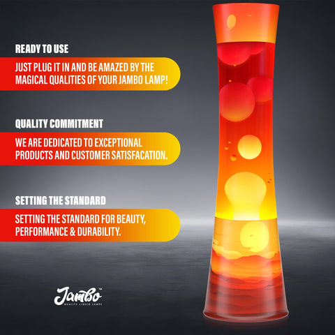 JAMBO lamp emits soft ambient glow suitable for nighttime reading.