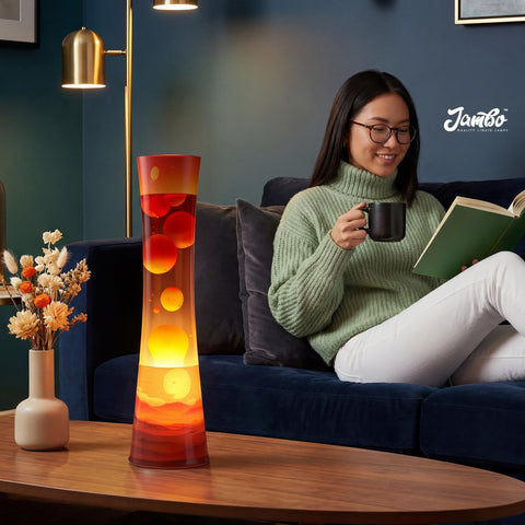 JAMBO lamp on a desk or shelf enhances home décor.
