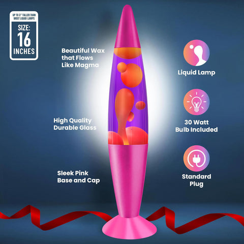JAMBO liquid lamp placed on desk or bedside for relaxing light.