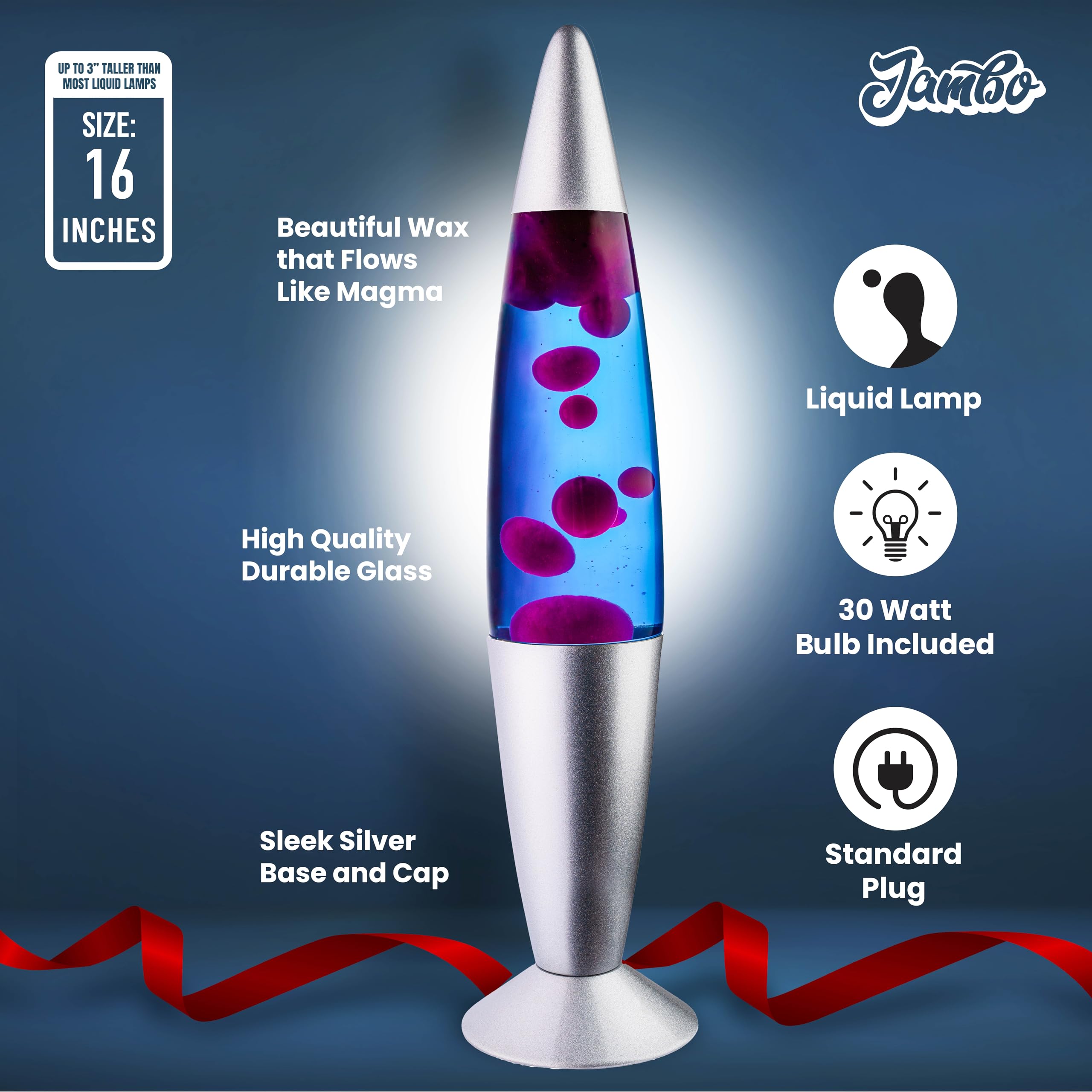 JAMBO liquid lamp easy plug-in setup for instant ambience
