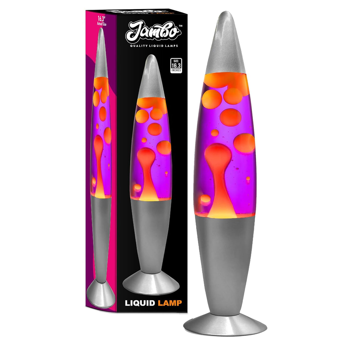 JAMBO liquid lamp purple wax flow creates a calming ambient glow.