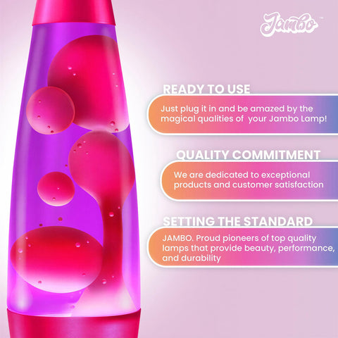 JAMBO liquid-light lamp purple glow enhances evenings with soft illumination