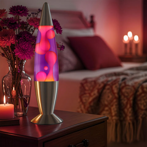 JAMBO magma motion lamp close-up showing wax motion and calming display