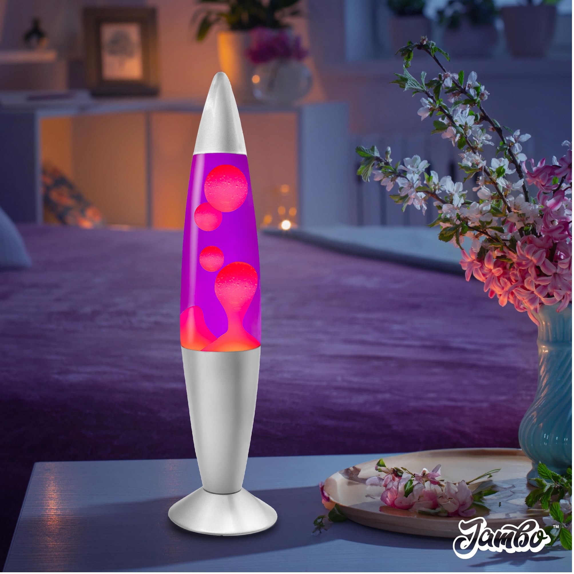 JAMBO modern decor lamp with purple-pink glow for stylish space