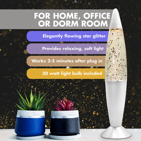 JAMBO multicolor glow glitter lamp brightening decor and mood.