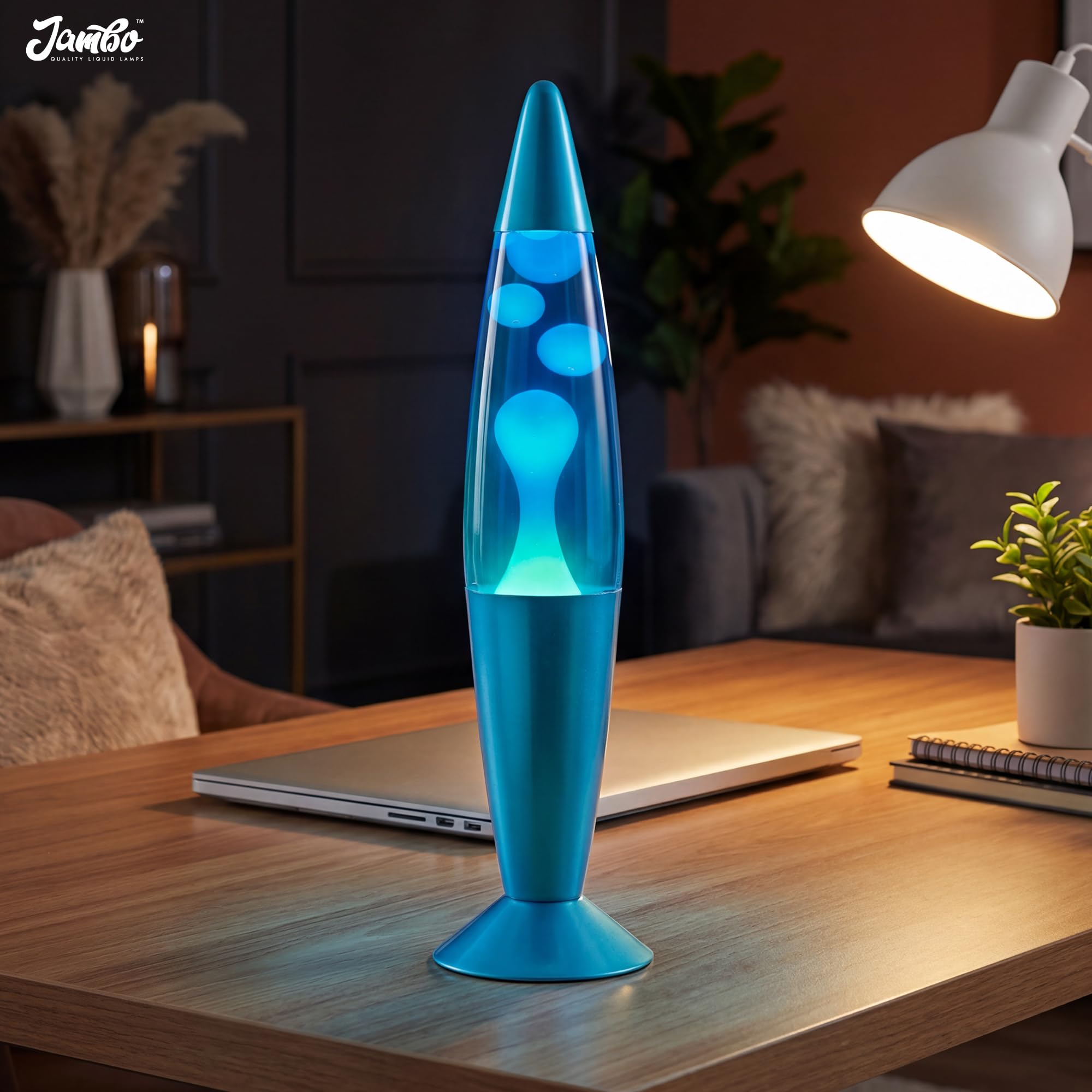 JAMBO soft blue night light provides gentle illumination