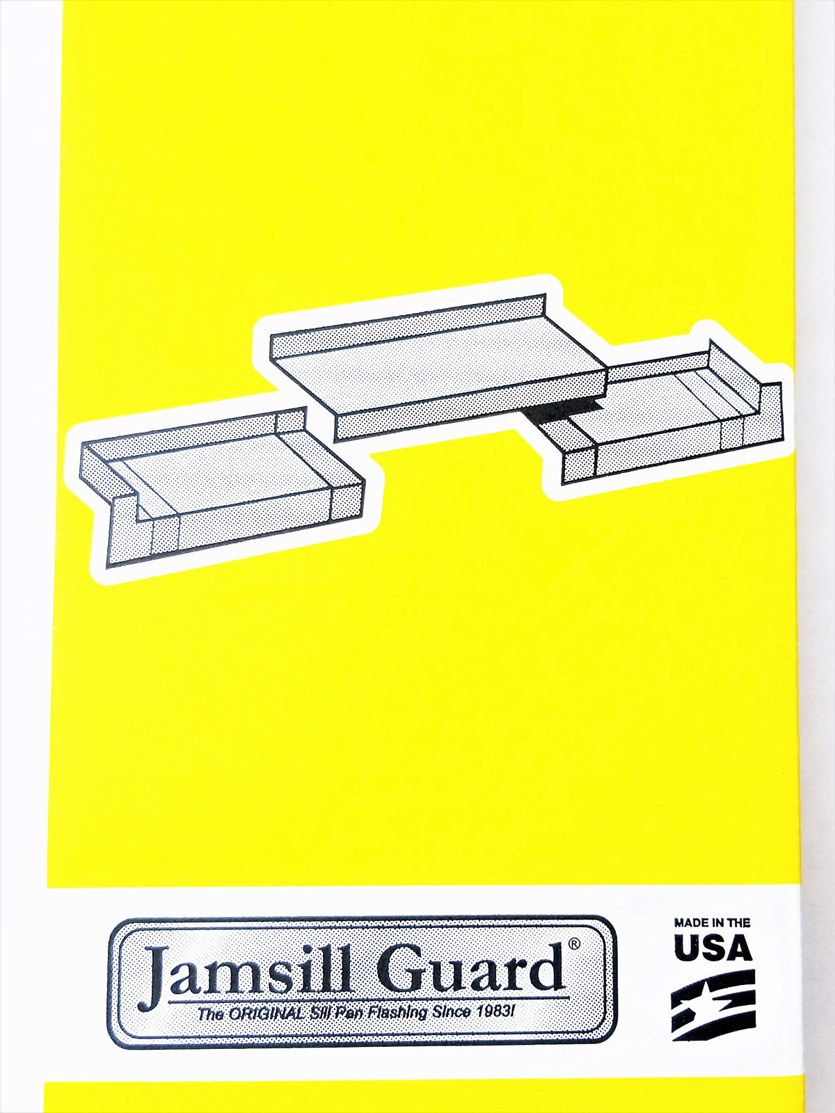 Jamsill Guard sill pan assembly shows adjustable height for a precise fit.