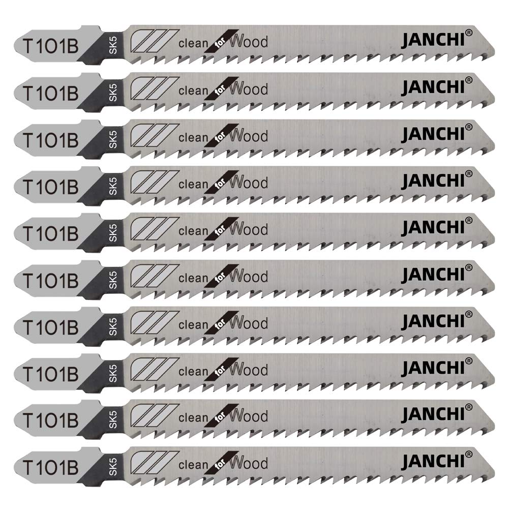 Janchi T101B blades, 4-inch length, for clean straight cuts in wood.