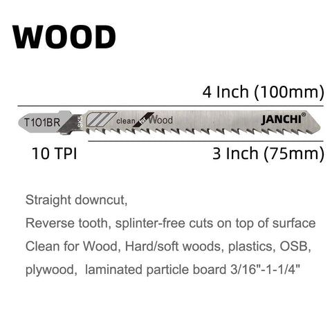 Janchi T101BR fast-cutting blade for clean, precise straight cuts.