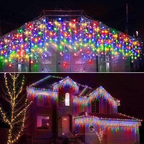 Janchs icicle lights showcasing eight modes for ambiance