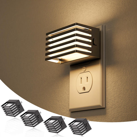 JandCase LED night light 4-pack on-wall provides soft, consistent illumination.