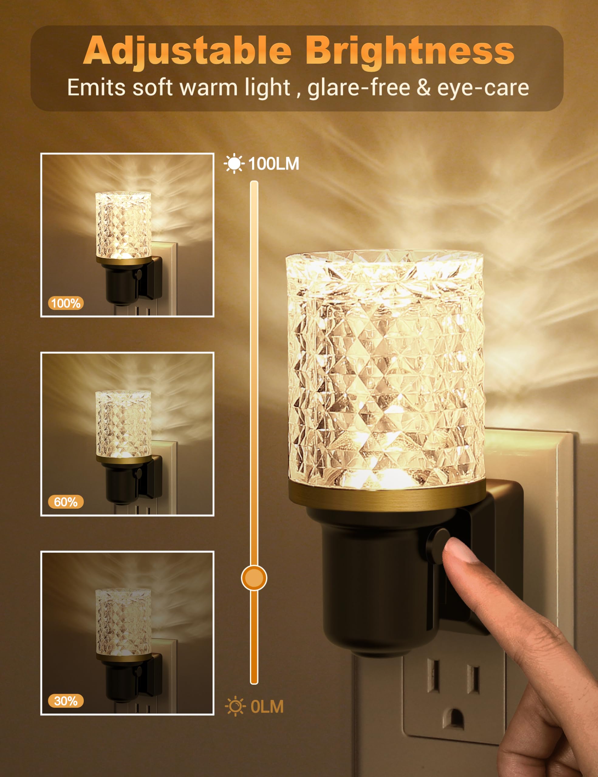 JandCase night light auto sensor activates in darkness for hands-free convenience