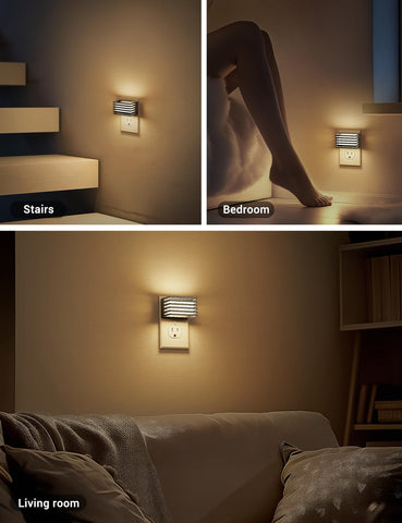 JandCase night light suitable for bedrooms, bathrooms, and hallways blends with décor.