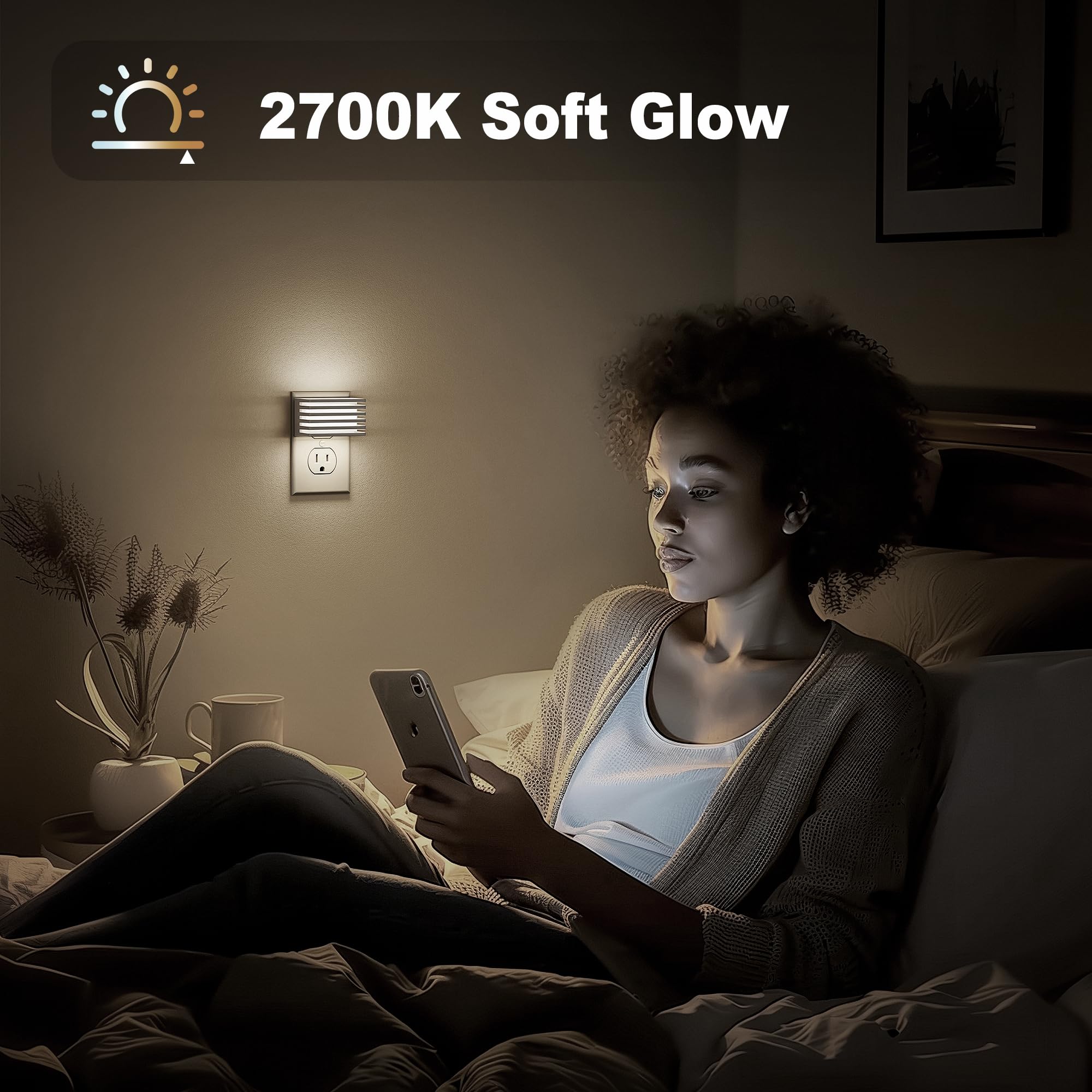 JandCase dimmable night light offers three brightness levels for tailored comfort