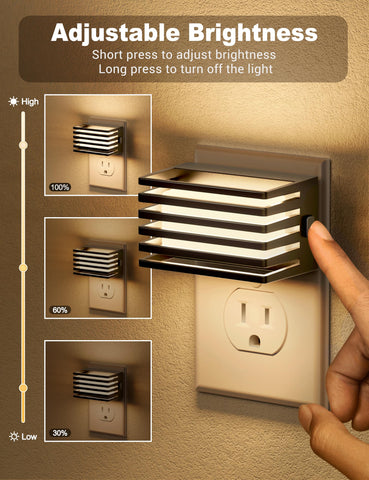 JandCase night light with dusk-to-dawn sensor automatically lights when ambient light is low.