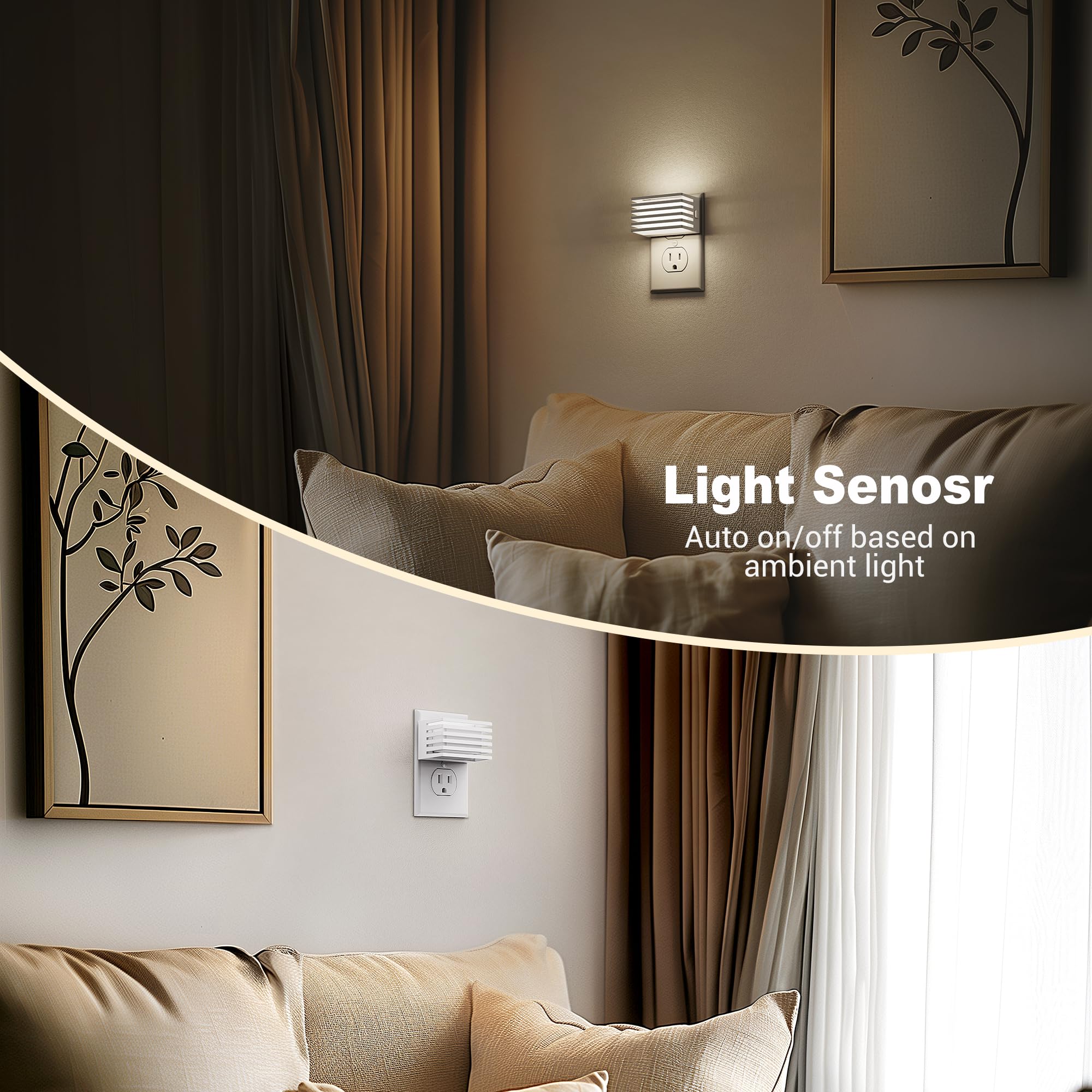 JandCase Night Light with dusk-to-dawn sensor offers automatic lighting and energy savings