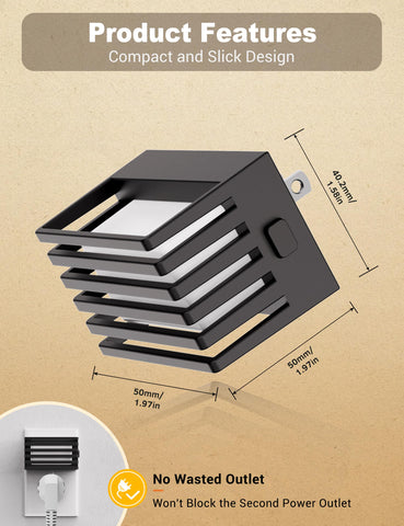JandCase night light for hallways and bathrooms offers gentle, energy-saving glow.