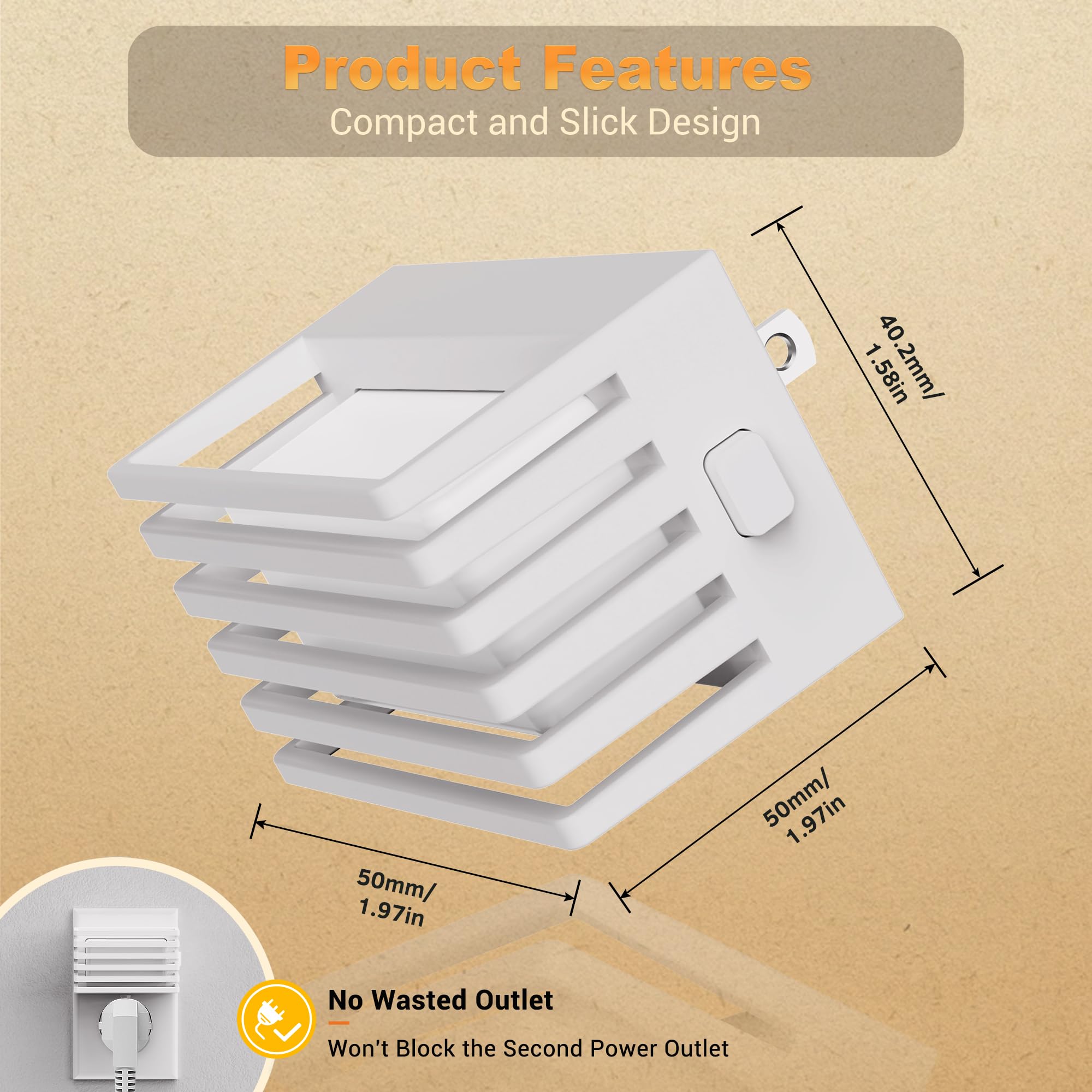 Sleek, modern JandCase design blends with decor while delivering reliable illumination