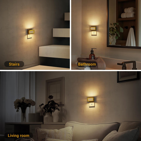 JandCase modern fence-design night light complements decor while lighting entryways.