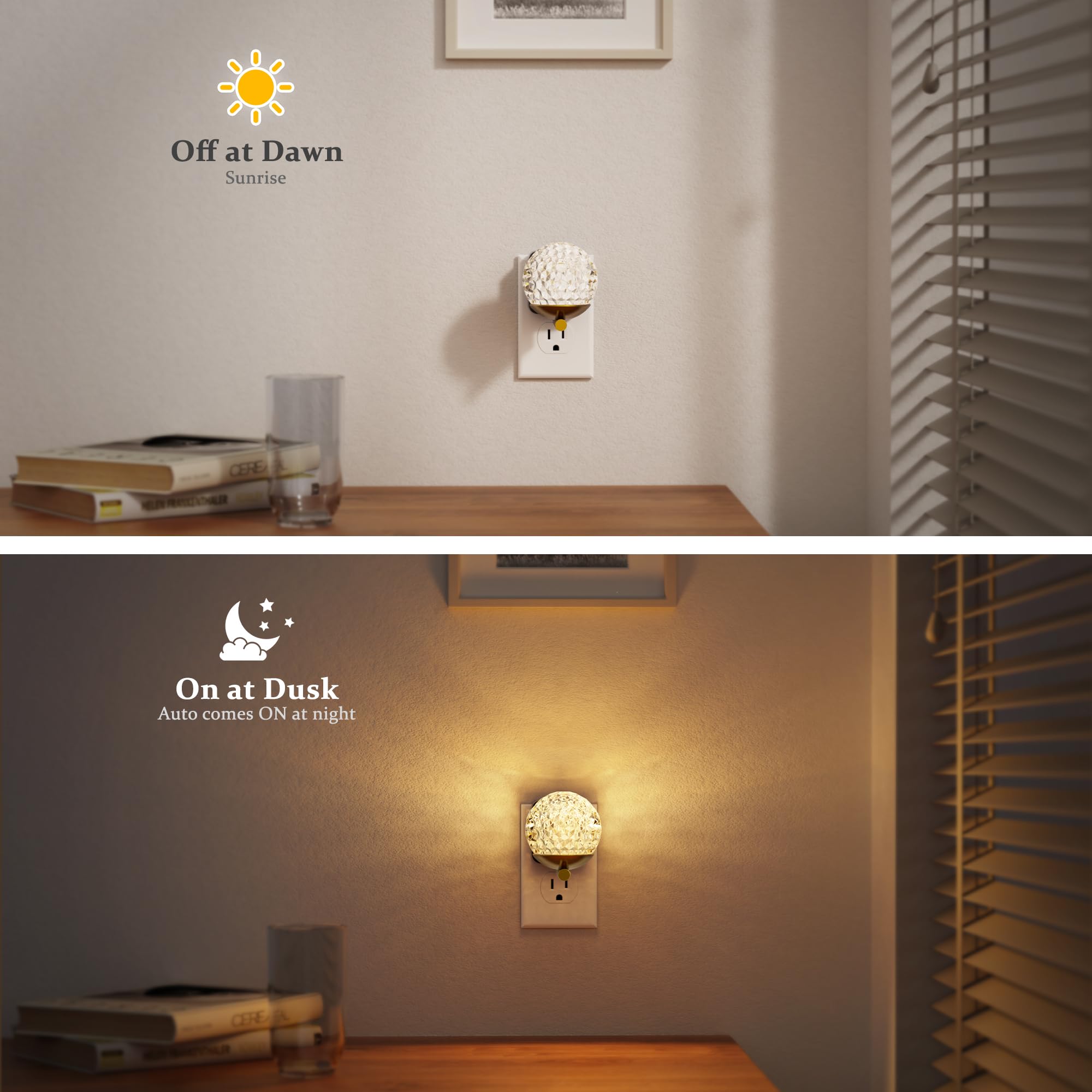 Night light displaying RGB colors and rainbow effect for ambient mood lighting.