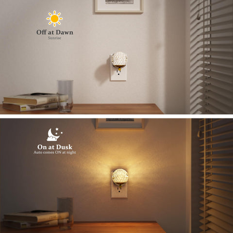 Night light displaying RGB colors and rainbow effect for ambient mood lighting.