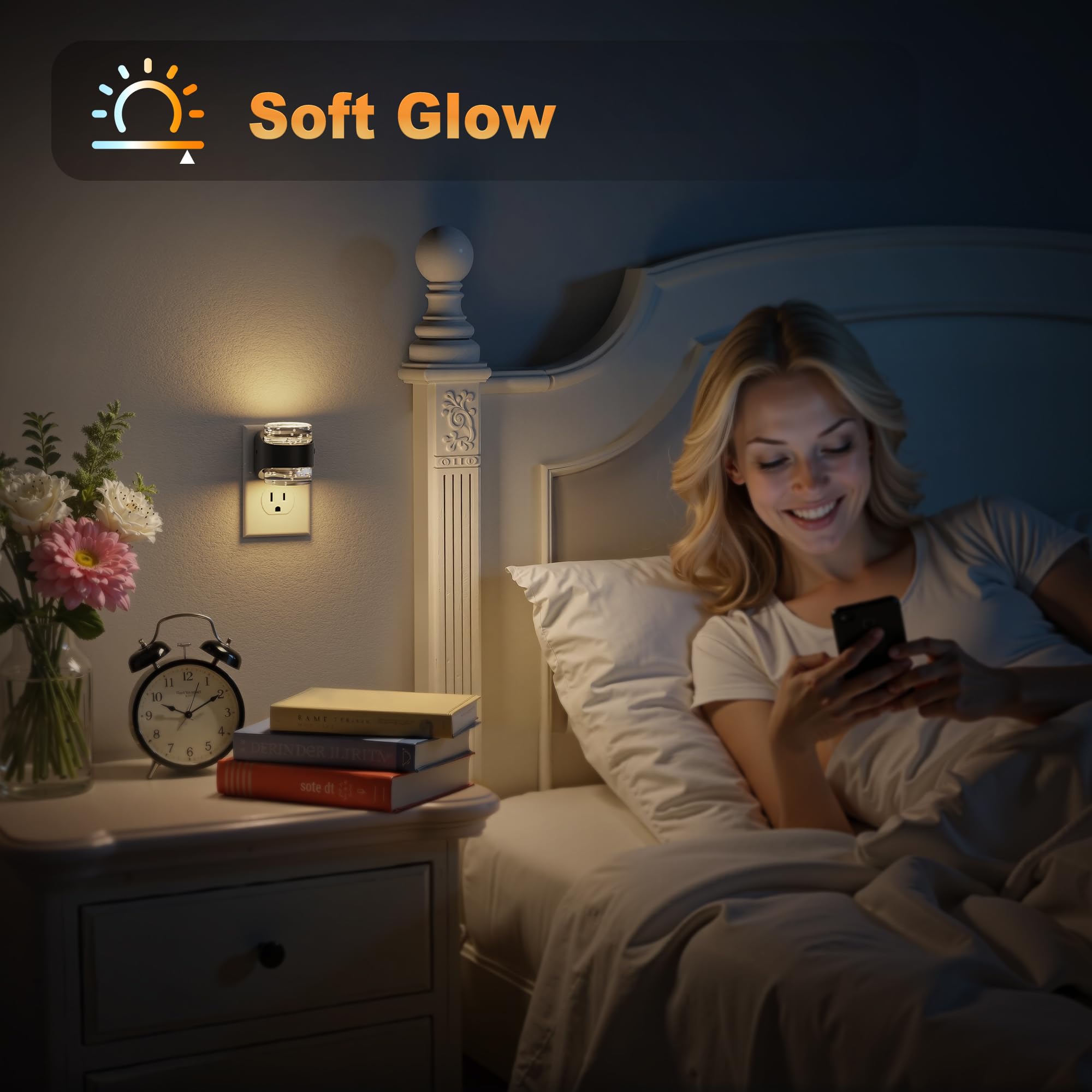 JandCase night light is suitable for bedrooms, hallways, bathrooms, and nurseries.