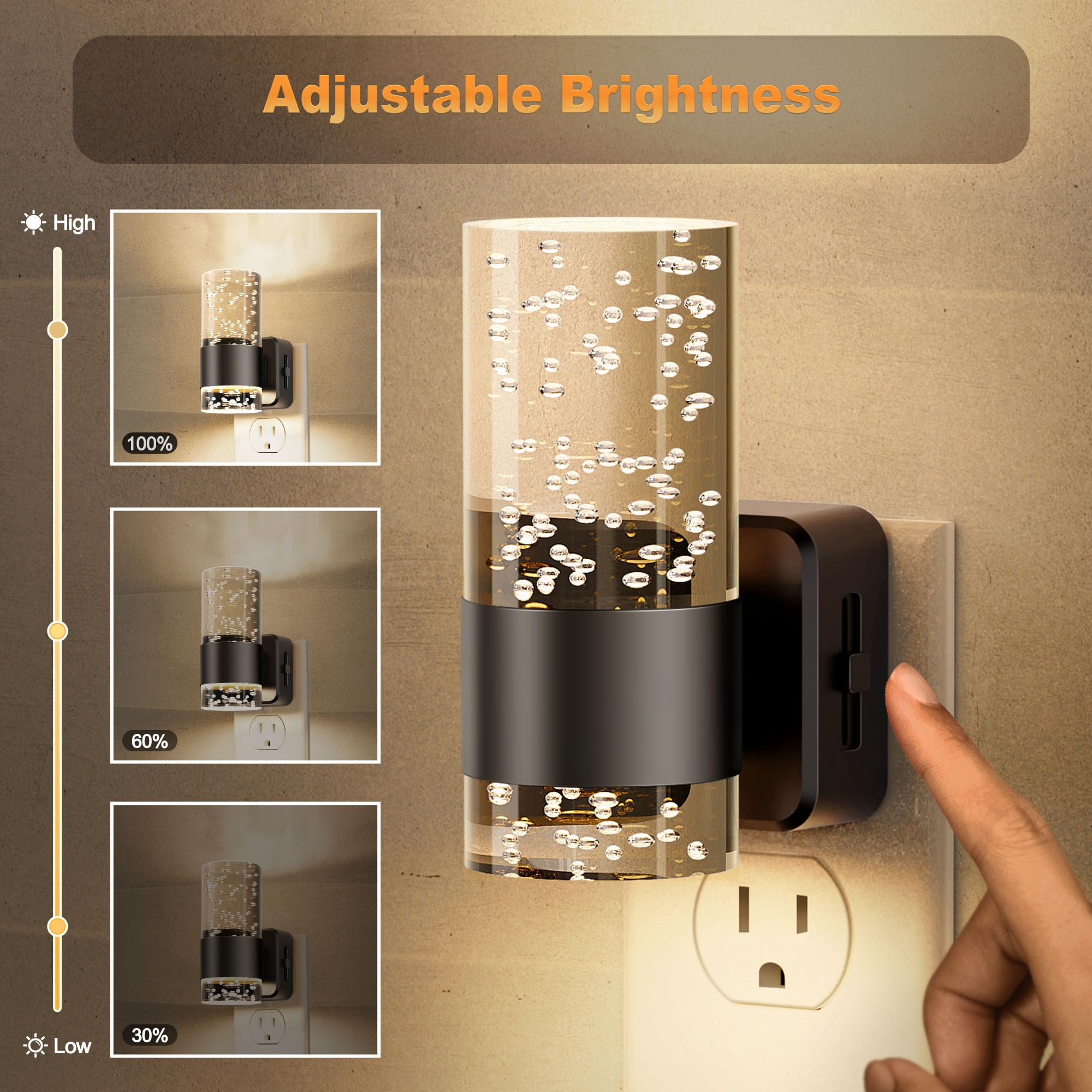JandCase night light features an automatic sensor for hands-free use in low light.