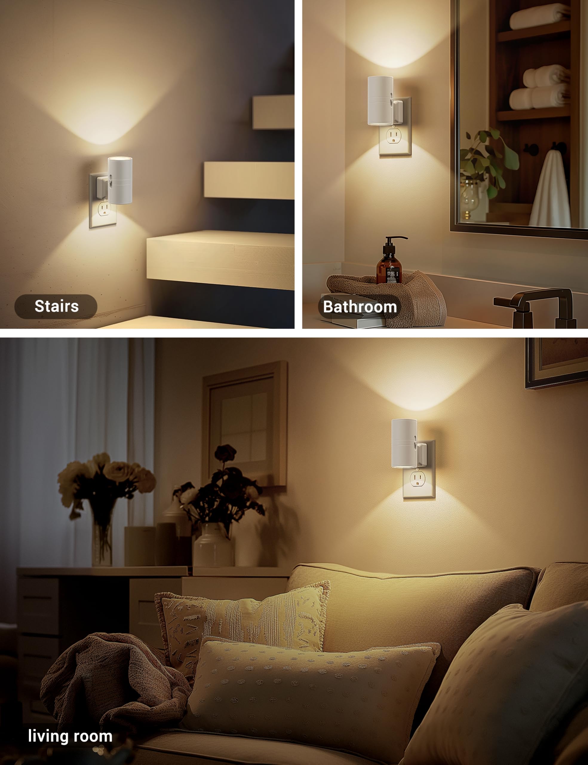 JandCase bedroom night light creates a gentle, eye-friendly glow.