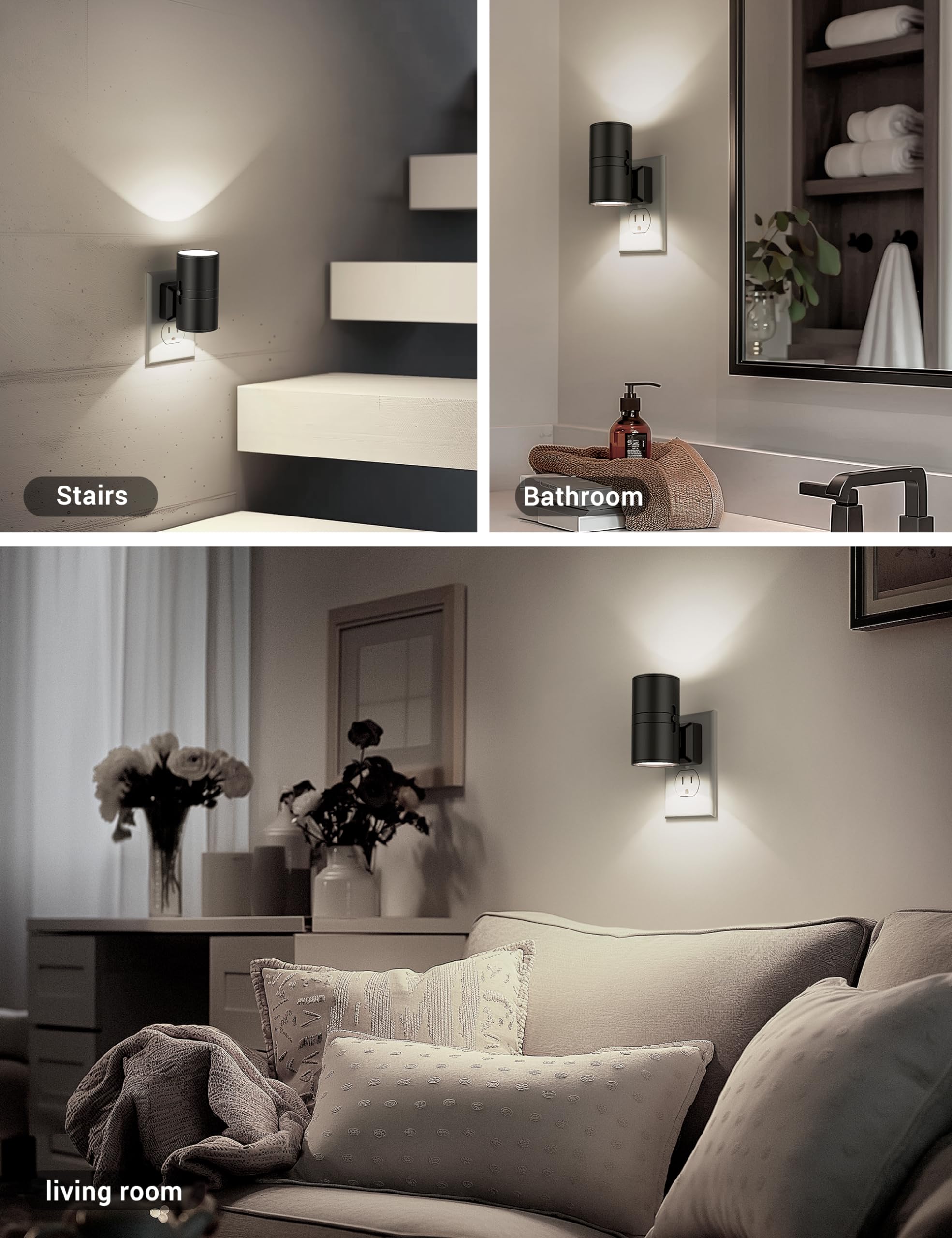 JandCase night light suited for bedrooms and hallways with gentle illumination.