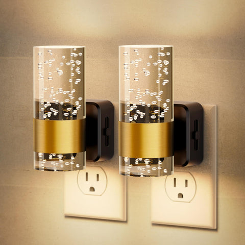 JandCase night light bubble acrylic, 3000K warm glow for safe hallways and bathrooms
