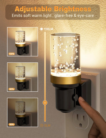 JandCase Night Light offers dimmable brightness for adaptable mood lighting and energy savings.