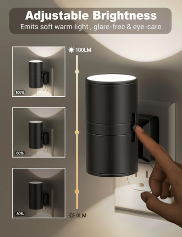 JandCase dusk-to-dawn sensor night light auto-activates in low light for convenience.