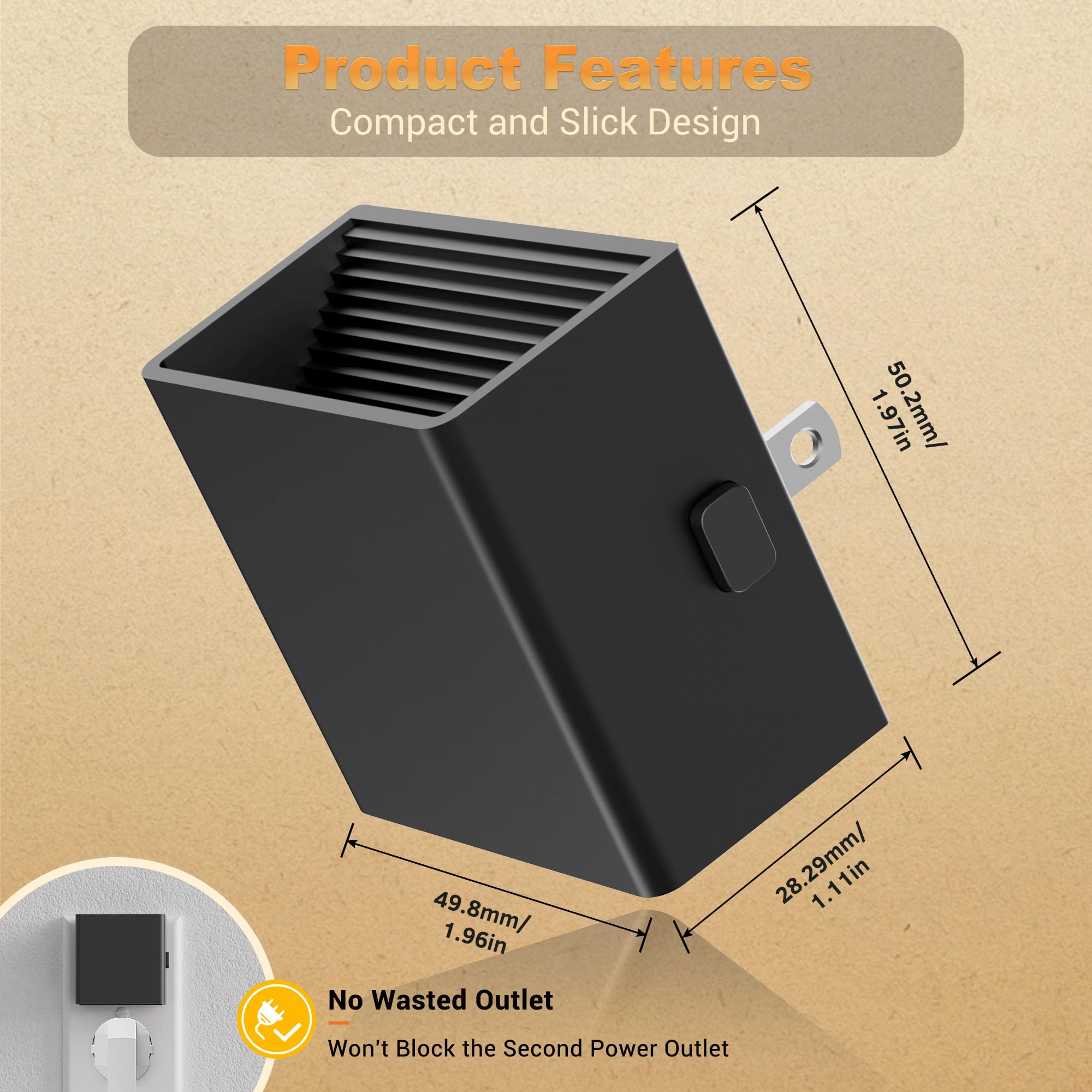 JandCase Night Light displaying energy-efficient LED lighting