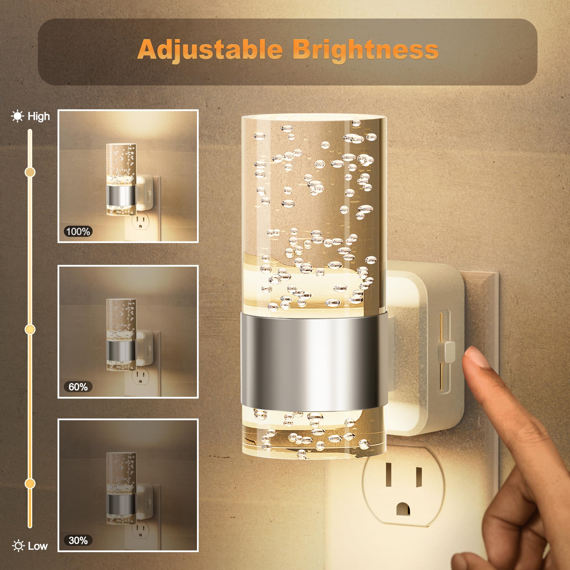 JandCase night light with a light sensor for automatic operation