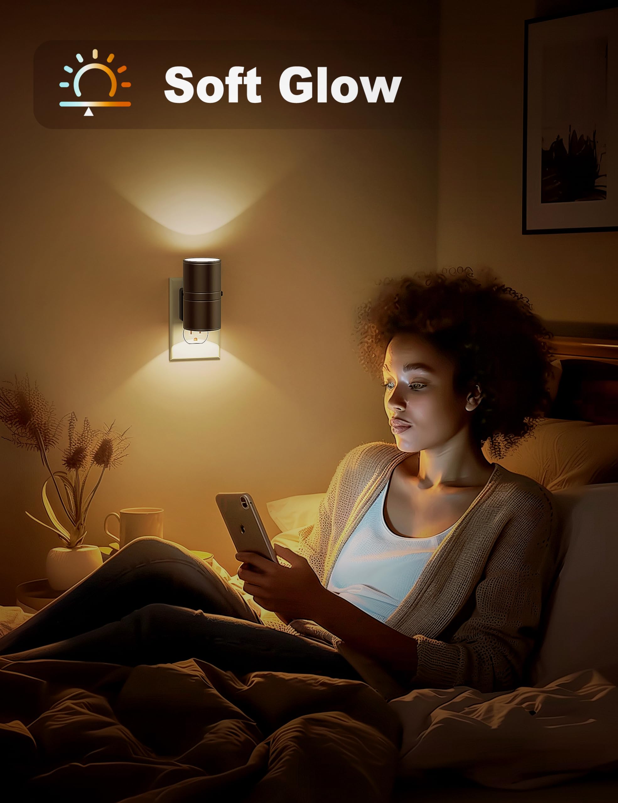 JandCase nursery and bathroom night light offers gentle illumination