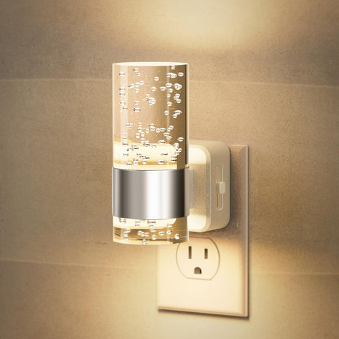 JandCase night light with plug-in modern design and wall glow