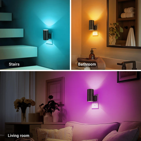 JandCase night light solid colors brighten rooms with stable hues.