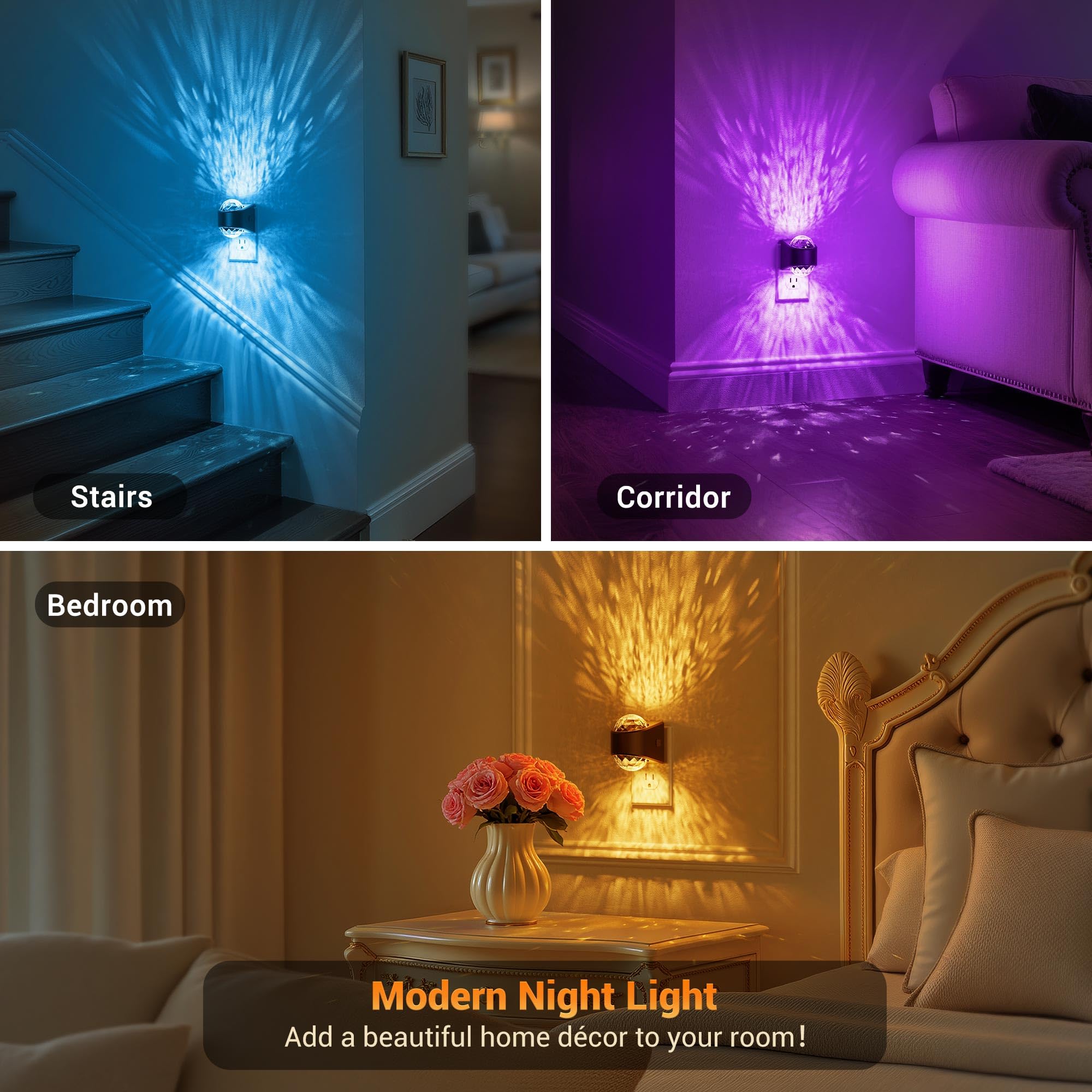 JandCase night light suitable for nurseries and kids' rooms for calming ambience.