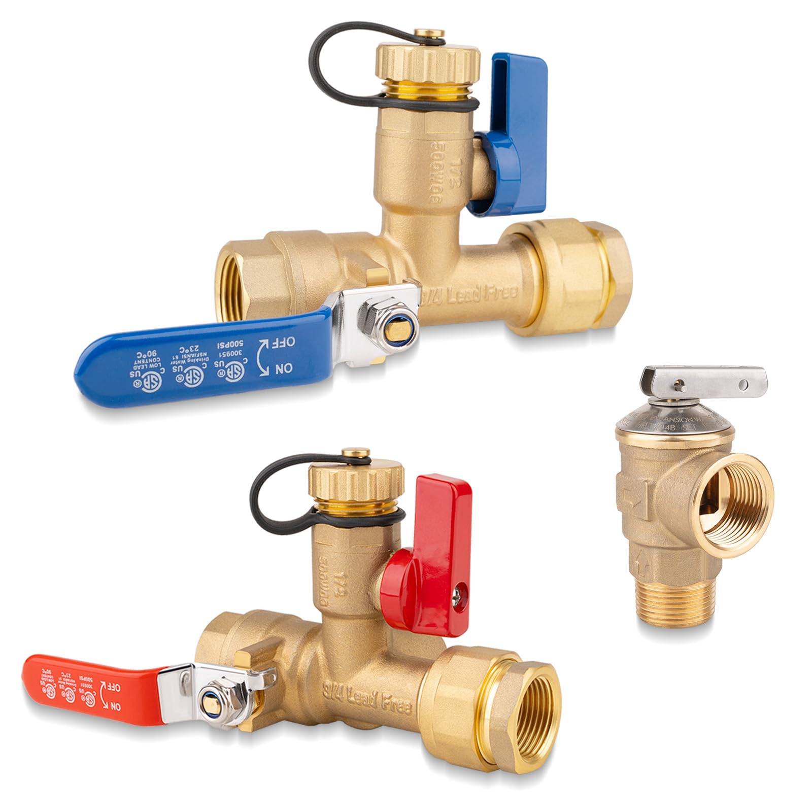 Janhemei isolator tankless valve kit closeup highlights durable brass for leak-free operation.