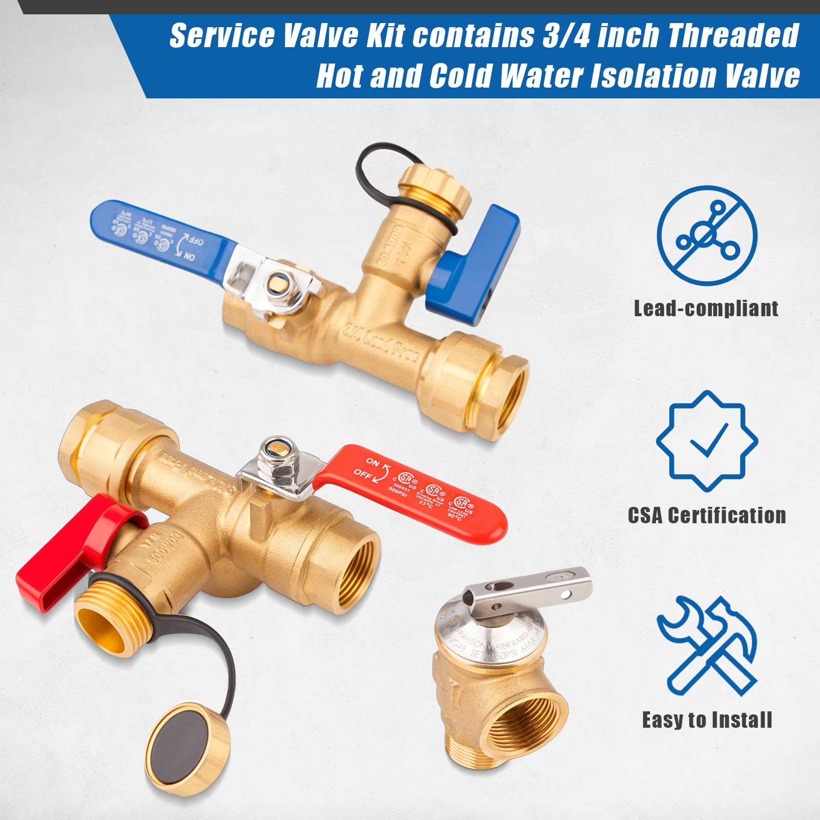 Janhemei pressure-relief valve detail demonstrates safety feature for steady water heater pressure.