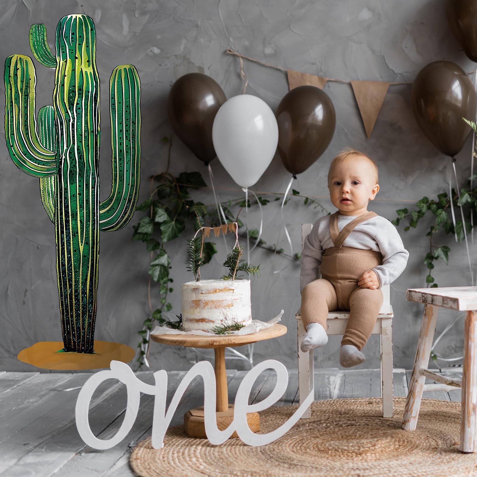 Janlaugh assembled cactus decals with instruction manual simplify quick installation.