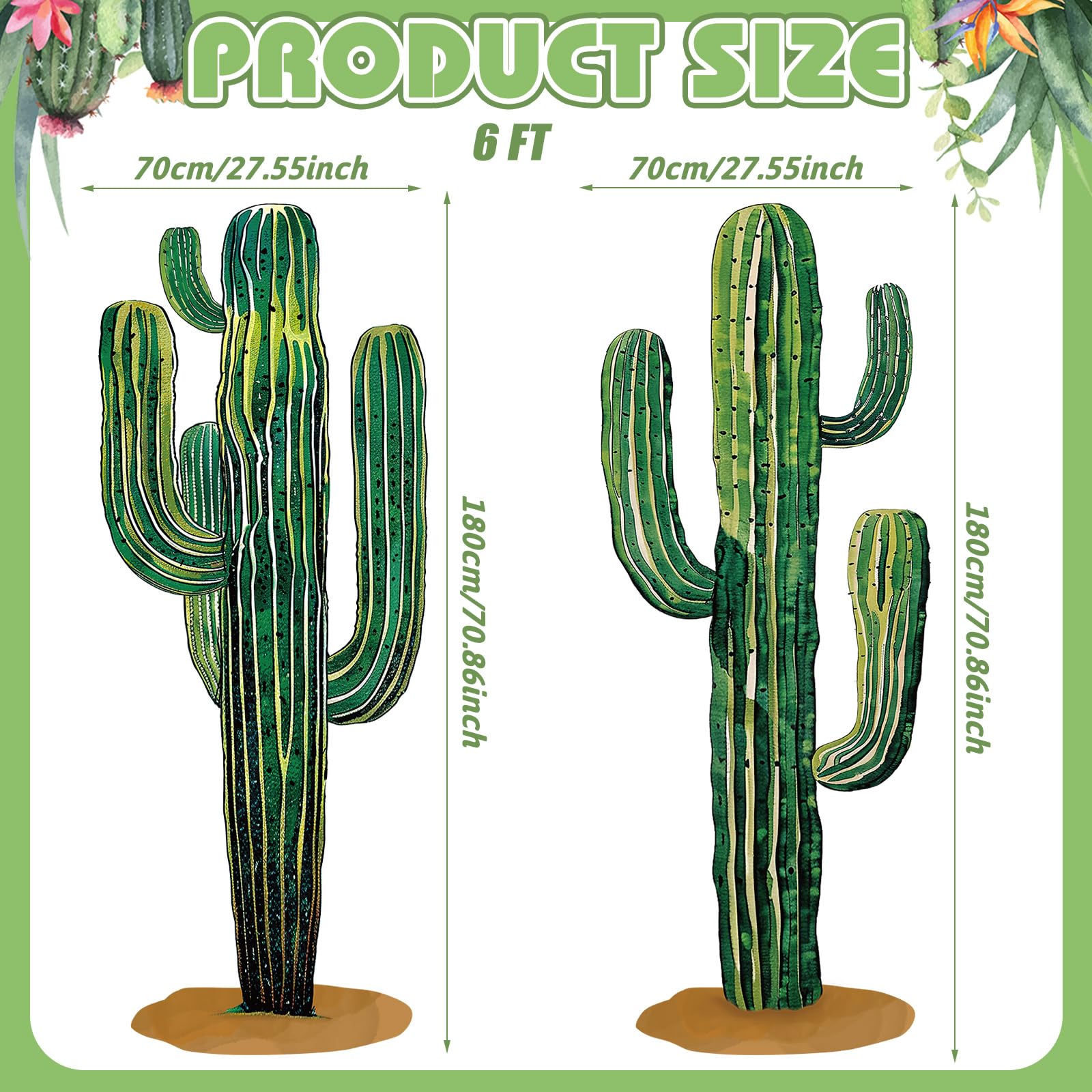 Janlaugh boho cactus wall stickers add vibrant greenery for lively classroom or home decor.
