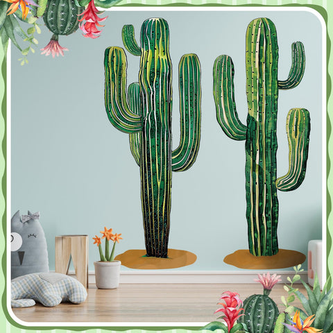 Janlaugh cactus wall art suits classrooms, cafes, and living spaces with easy setup.