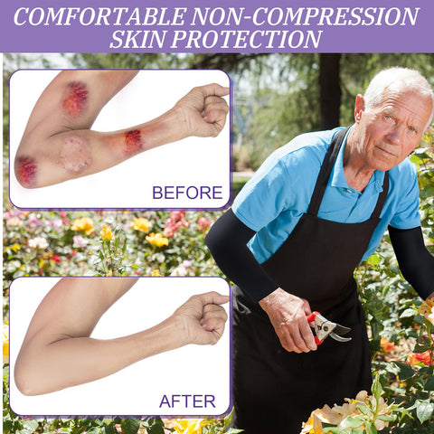 Janmercy breathable protective blend material keeps arms cool in summer and warm in winter.
